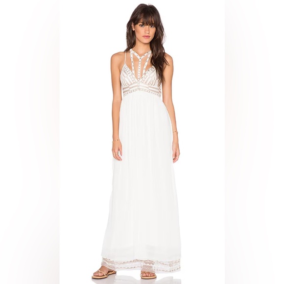 Free People Dresses & Skirts - Free People Sacred Geometry Maxi‎ Dress in Ivory Combo Sz. 10